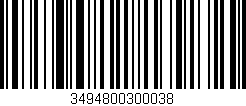 Código de barras (EAN, GTIN, SKU, ISBN): '3494800300038'