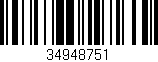 Código de barras (EAN, GTIN, SKU, ISBN): '34948751'