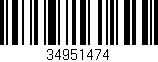 Código de barras (EAN, GTIN, SKU, ISBN): '34951474'