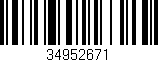 Código de barras (EAN, GTIN, SKU, ISBN): '34952671'