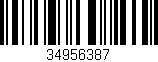 Código de barras (EAN, GTIN, SKU, ISBN): '34956387'