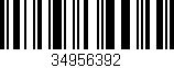 Código de barras (EAN, GTIN, SKU, ISBN): '34956392'
