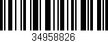 Código de barras (EAN, GTIN, SKU, ISBN): '34958826'