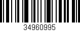 Código de barras (EAN, GTIN, SKU, ISBN): '34960995'