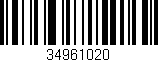 Código de barras (EAN, GTIN, SKU, ISBN): '34961020'