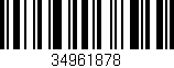Código de barras (EAN, GTIN, SKU, ISBN): '34961878'