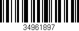 Código de barras (EAN, GTIN, SKU, ISBN): '34961897'