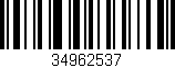 Código de barras (EAN, GTIN, SKU, ISBN): '34962537'