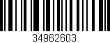 Código de barras (EAN, GTIN, SKU, ISBN): '34962603'
