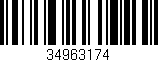 Código de barras (EAN, GTIN, SKU, ISBN): '34963174'