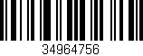 Código de barras (EAN, GTIN, SKU, ISBN): '34964756'