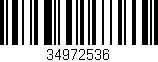 Código de barras (EAN, GTIN, SKU, ISBN): '34972536'