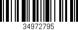 Código de barras (EAN, GTIN, SKU, ISBN): '34972795'