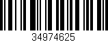 Código de barras (EAN, GTIN, SKU, ISBN): '34974625'