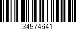 Código de barras (EAN, GTIN, SKU, ISBN): '34974641'