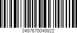 Código de barras (EAN, GTIN, SKU, ISBN): '3497670049922'