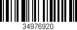 Código de barras (EAN, GTIN, SKU, ISBN): '34976920'