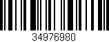 Código de barras (EAN, GTIN, SKU, ISBN): '34976980'