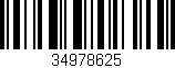 Código de barras (EAN, GTIN, SKU, ISBN): '34978625'