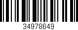 Código de barras (EAN, GTIN, SKU, ISBN): '34978649'