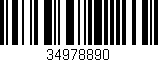 Código de barras (EAN, GTIN, SKU, ISBN): '34978890'