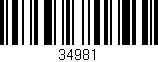 Código de barras (EAN, GTIN, SKU, ISBN): '34981'