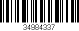 Código de barras (EAN, GTIN, SKU, ISBN): '34984337'