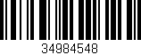 Código de barras (EAN, GTIN, SKU, ISBN): '34984548'