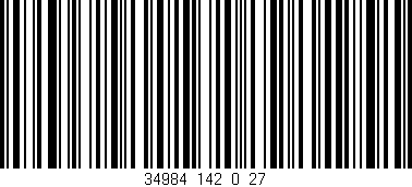 Código de barras (EAN, GTIN, SKU, ISBN): '34984_142_0_27'