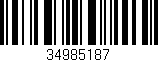 Código de barras (EAN, GTIN, SKU, ISBN): '34985187'