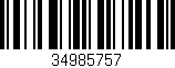 Código de barras (EAN, GTIN, SKU, ISBN): '34985757'