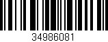 Código de barras (EAN, GTIN, SKU, ISBN): '34986081'