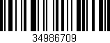Código de barras (EAN, GTIN, SKU, ISBN): '34986709'