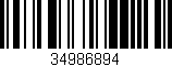 Código de barras (EAN, GTIN, SKU, ISBN): '34986894'
