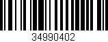 Código de barras (EAN, GTIN, SKU, ISBN): '34990402'