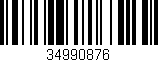 Código de barras (EAN, GTIN, SKU, ISBN): '34990876'