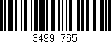 Código de barras (EAN, GTIN, SKU, ISBN): '34991765'