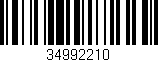 Código de barras (EAN, GTIN, SKU, ISBN): '34992210'