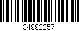 Código de barras (EAN, GTIN, SKU, ISBN): '34992257'