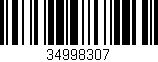 Código de barras (EAN, GTIN, SKU, ISBN): '34998307'