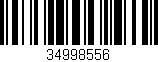Código de barras (EAN, GTIN, SKU, ISBN): '34998556'