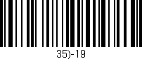 Código de barras (EAN, GTIN, SKU, ISBN): '35)-19'
