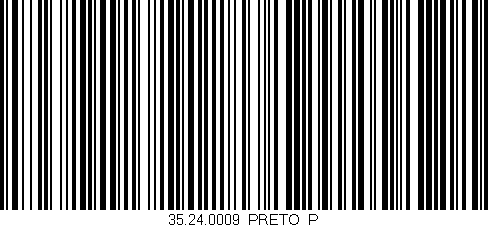 Código de barras (EAN, GTIN, SKU, ISBN): '35.24.0009/PRETO_P'