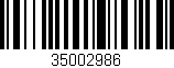Código de barras (EAN, GTIN, SKU, ISBN): '35002986'