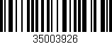 Código de barras (EAN, GTIN, SKU, ISBN): '35003926'