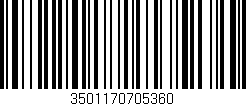Código de barras (EAN, GTIN, SKU, ISBN): '3501170705360'