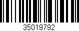 Código de barras (EAN, GTIN, SKU, ISBN): '35019792'