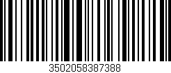 Código de barras (EAN, GTIN, SKU, ISBN): '3502058387388'