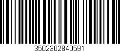 Código de barras (EAN, GTIN, SKU, ISBN): '3502302840591'