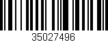 Código de barras (EAN, GTIN, SKU, ISBN): '35027496'